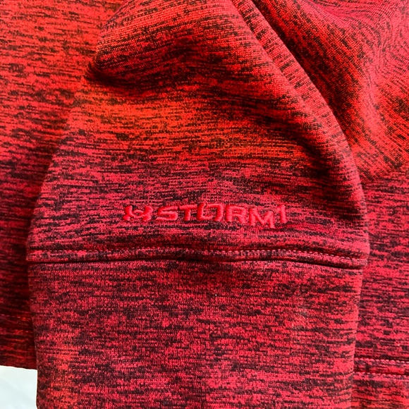 💥UNDER ARMOUR💥- Quarter Zip - Red Hoodie - Size L Mens - Picture 6 of 9